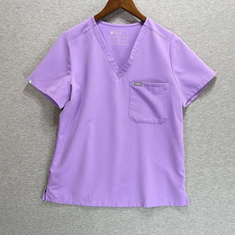 Figs Catarina Scrub Top Womens Size M Purple Healthcare Nursing